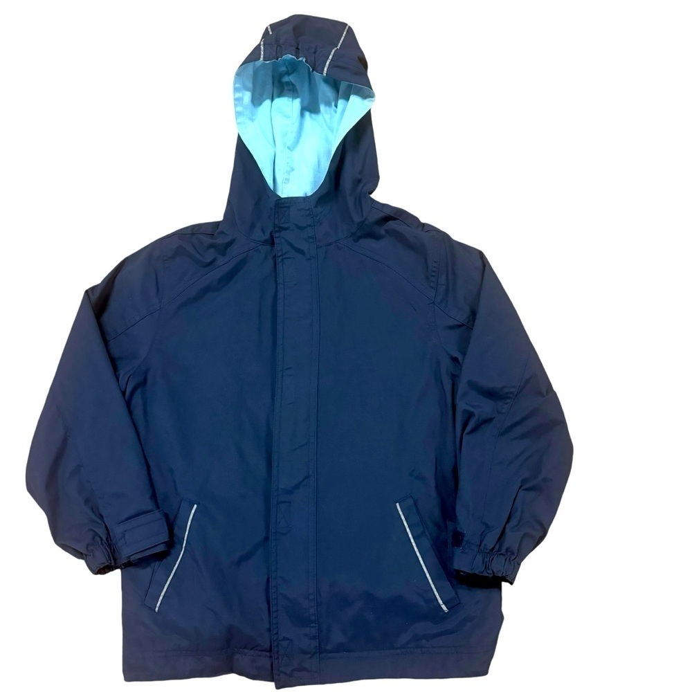HANNA ANDERSSON NAVY HOODED ZIP UP JACKET SIZE 8